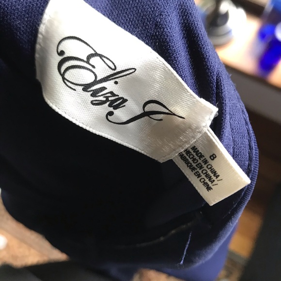 Eliza j off shoulder blue dress with ruffle - Picture 5 of 7